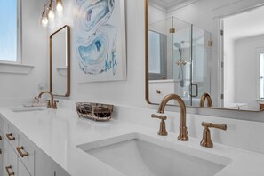 Shower, hair dryer, towels, soap - 30A Private Pool Retreat/Sleeps 10/Minutes to Beach, Dining, and Shopping/Seaside at Spotted Dolphin (Santa Rosa Beach)