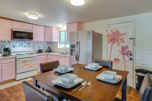 Fridge, microwave, stovetop, coffee/tea maker - Hike, Golf & Dine: Tucson Retreat w/ Mtn Views! (Tucson)