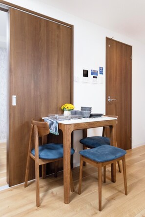 Comfort Triple Room, 1 Double Bed with Sofa bed, Balcony, City View | Dining - The Peak Tengachaya (Osaka)