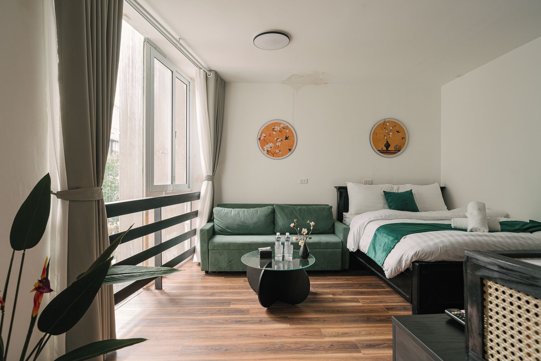 Deluxe Double Room, City View | Desk, laptop workspace, soundproofing, iron/ironing board