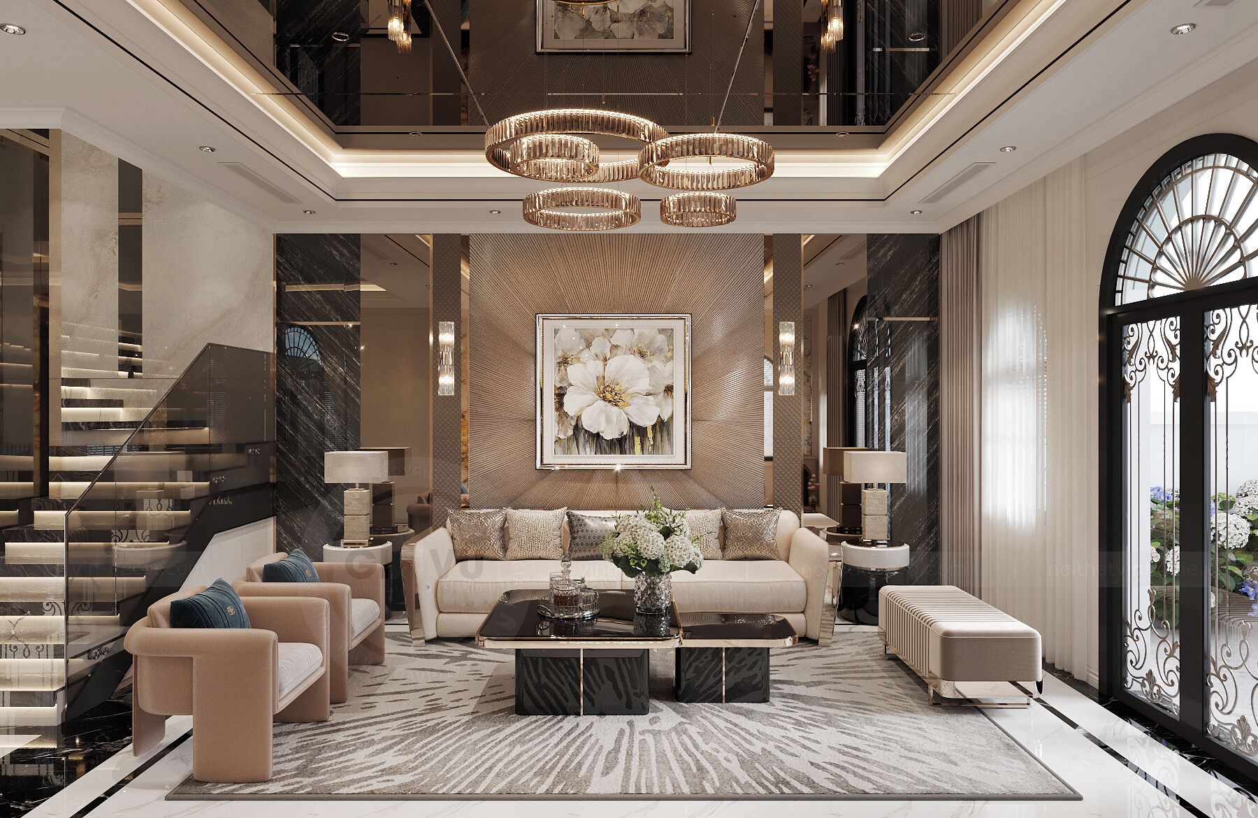 Individuelt dekorert, individuelt innredet og skrivebord