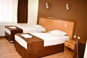 Desk, blackout drapes, soundproofing, iron/ironing board