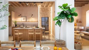 Hus – deluxe, terrasse, byutsikt | Oppholdsområde