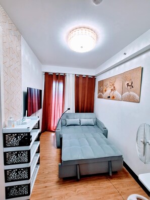 Iron/ironing board, WiFi, bed sheets - Fully Furnished 1BR Condo at Arezzo Place Davao with Balcony (Davao City)