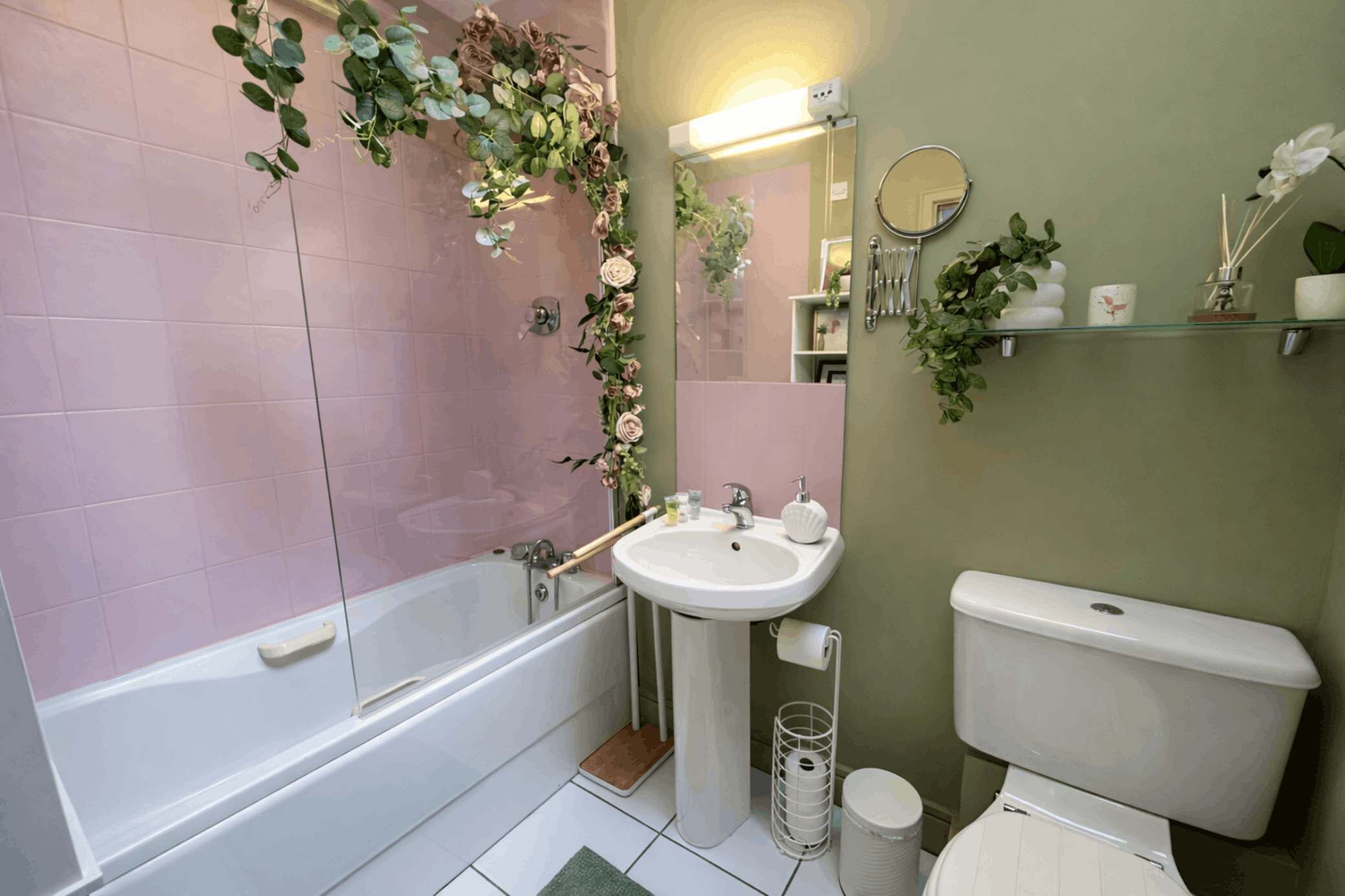 Shower, hair dryer