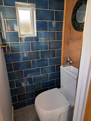 Hair dryer, towels, toilet paper