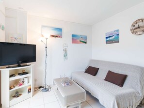 TV - Air-conditioned apartment with pool - 4 guests (Narbonne)