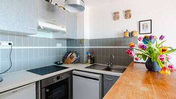 Kühlschrank, Herdplatte, Geschirrspüler, Toaster