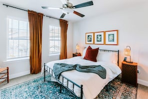 Iron/ironing board, travel crib, free WiFi, bed sheets