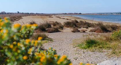 Gruissan Ayguades - Studio mezzanine climatisé, proche plage, parking privatif, terrasse et BBQ