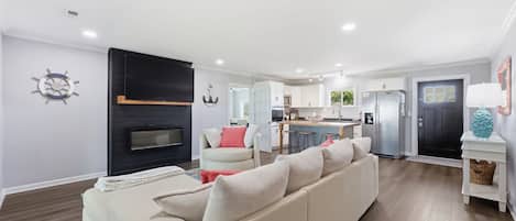 Smart TV y chimenea