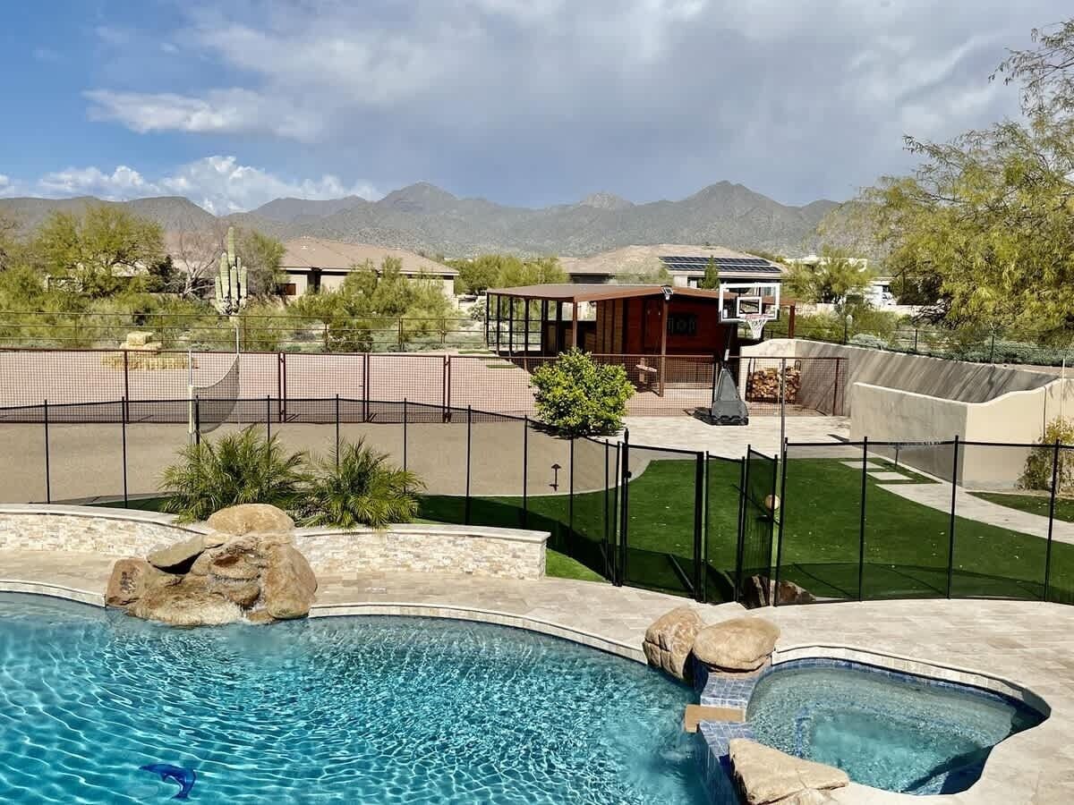 A heated pool