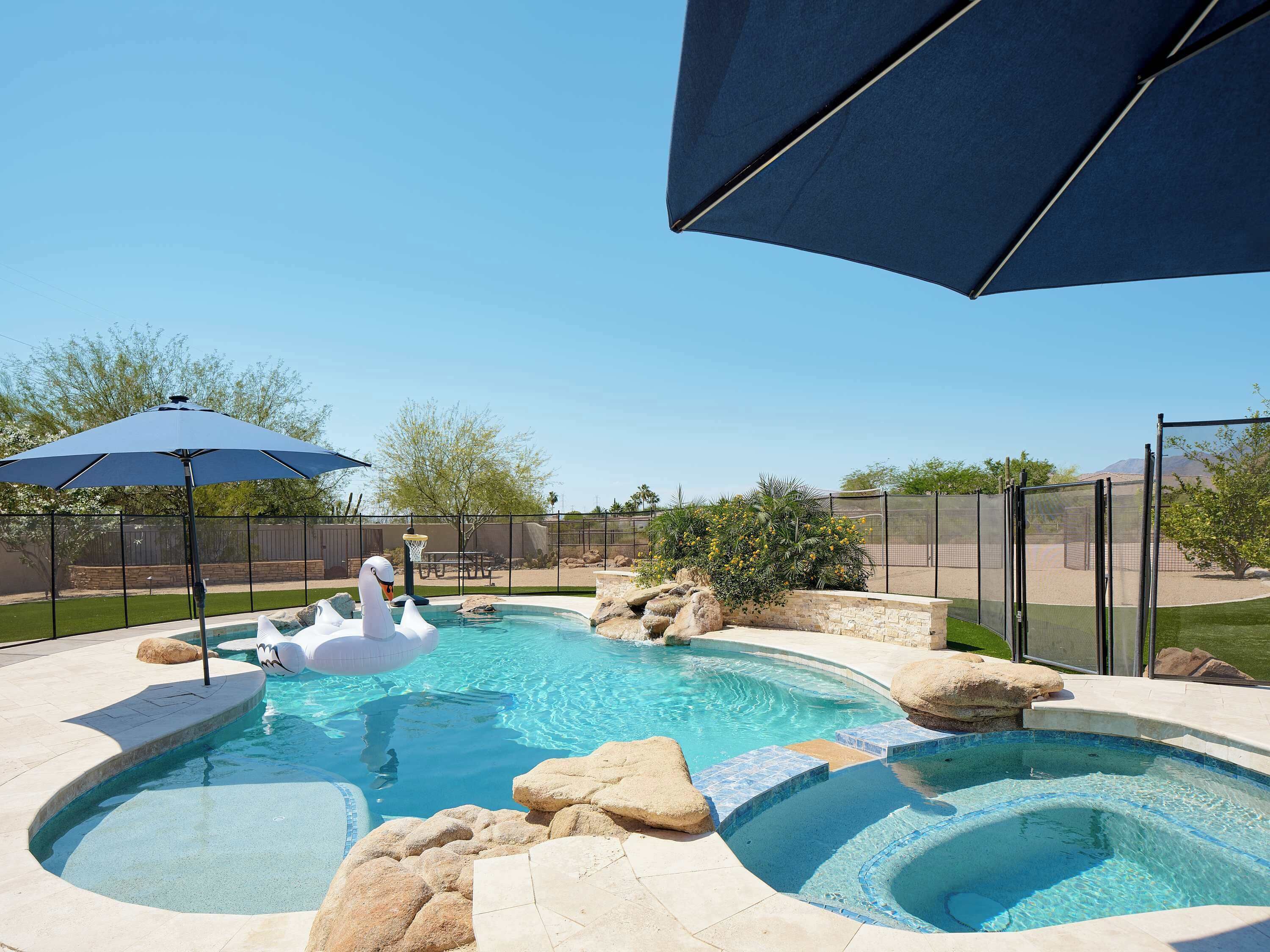 A heated pool