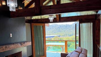 Luxe cottage, hot tub, uitzicht op bergen | Interieur