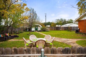Terrace/patio - Group Retreat | Hot Tub • Game Room • Walk to Main (Johnson City)