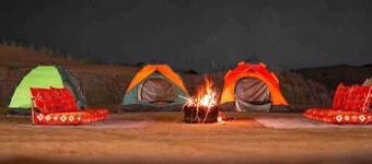 Evening Desert Safari with Desert Camping with dinner and liver shows