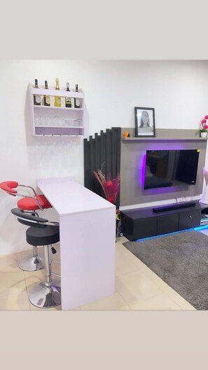 Apartment, 1 Bedroom, Balcony, City View | Interior - Cozy Studio Apartment in Vibrant Spintex, Accra (Accra)