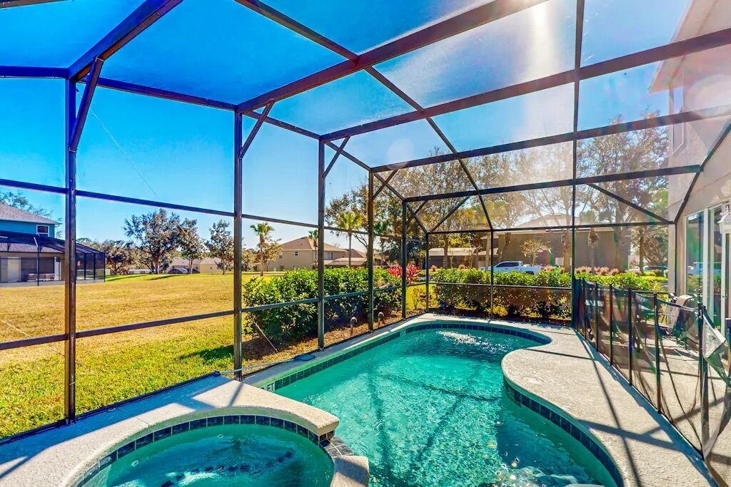 A heated pool