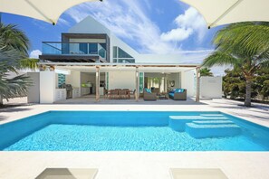 Pool - Villa As You Wish: Private Pool, Walk to the Beach (Leeward Settlement)