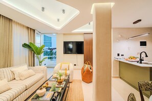 Living area - Gorgeous interior Design 3 bedrooms apt. Bay View. Walking distance to Old Town. (Cartagena de Indias)