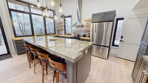 Fridge, microwave, oven, dishwasher - NEW! West Ridge 140 - Brigham Six Bedroom Home (Snowshoe)