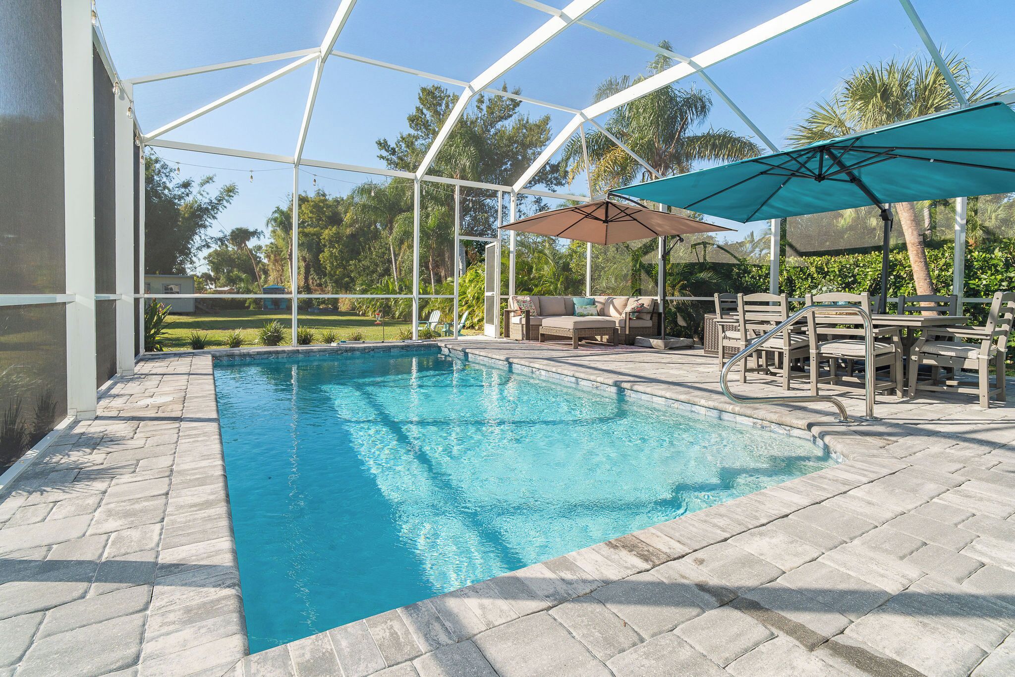 Piscine extérieure, piscine chauffée