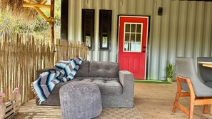 Terrace/patio - Cozy one bedroom bungalow in beautiful San Jose del Cabo with AC Near the beach! (San Jose del cabo)