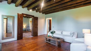 Luxury-Suite, Balkon, Parkblick | Wohnbereich