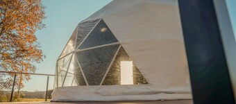 Float on Inn Geodome at The Edge—Unique Riverfront Glamping in Salt Lick, KY