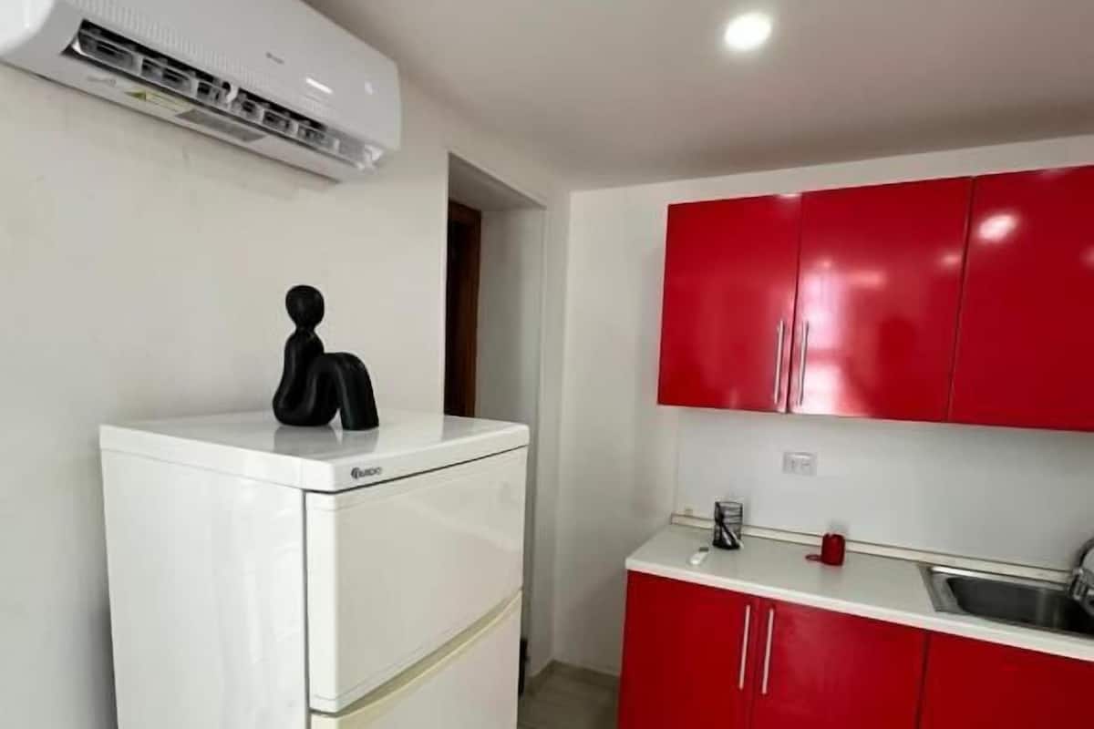 Hus Comfort - 1 sovrum - privat badrum - utsikt mot staden | Eget kök | Stort kylskåp, spishäll, barnstol och grytor/köksredskap