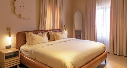 Wabi Sabi themed 2 bedroom apartment with smart features.