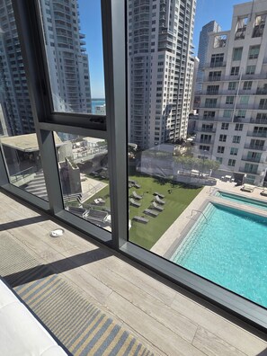 Outdoor pool, a heated pool - Miami-Brickell Skyline Lux High Rise 2BR-2BATH - KASEYA - HEAT-CRUISE SHIPS-2215 (Miami)