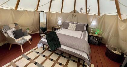 Buck Wild Teepee at The Edge—Unique Riverfront Glamping in Salt Lick, KY
