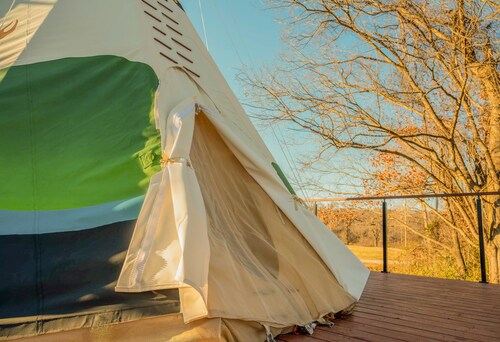 Buck Wild Teepee at The Edge—Unique Riverfront Glamping in Salt Lick, KY