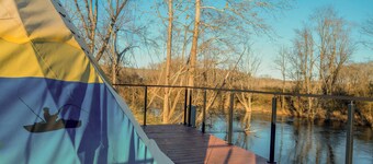 The Reel Deal Teepee at The Edge—Unique Riverfront Glamping in Salt Lick, KY