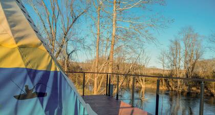 The Reel Deal Teepee at The Edge—Unique Riverfront Glamping in Salt Lick, KY