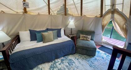 The Reel Deal Teepee at The Edge—Unique Riverfront Glamping in Salt Lick, KY