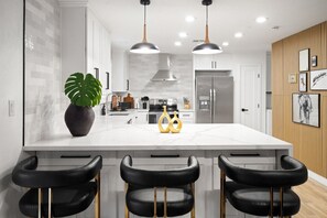 Coffee/tea maker, cookware/dishes/utensils, dining tables - Saddle & Stone | Scottsdale Stay with Western Soul (Scottsdale)