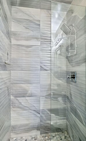 Shower, hair dryer, towels, soap - Contemporary Glam! Resort Style Home w/ Pool, Old Town (Scottsdale)