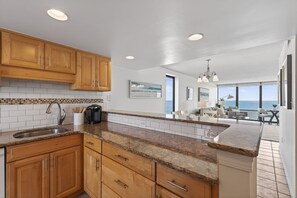 Fridge, microwave, oven, stovetop - Beachfront Condo/ Pool/ Surfing/ Fishing (Virginia Beach)