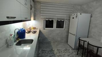 Apartment, City View, Garden Area | Private kitchen