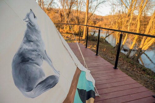 The Dreamcatcher Teepee at The Edge—Unique Riverfront Glamping in Salt Lick, KY