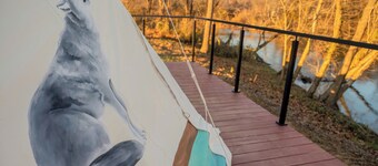 The Dreamcatcher Teepee at The Edge—Unique Riverfront Glamping in Salt Lick, KY