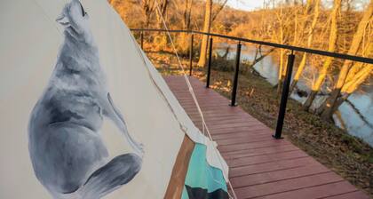 The Dreamcatcher Teepee at The Edge—Unique Riverfront Glamping in Salt Lick, KY