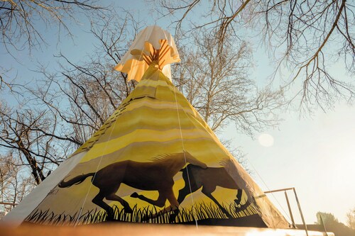 The Mane Attraction Teepee at The Edge—Riverfront Glamping in Salt Lick, KY