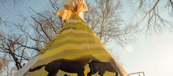 The Mane Attraction Teepee at The Edge—Riverfront Glamping in Salt Lick, KY
