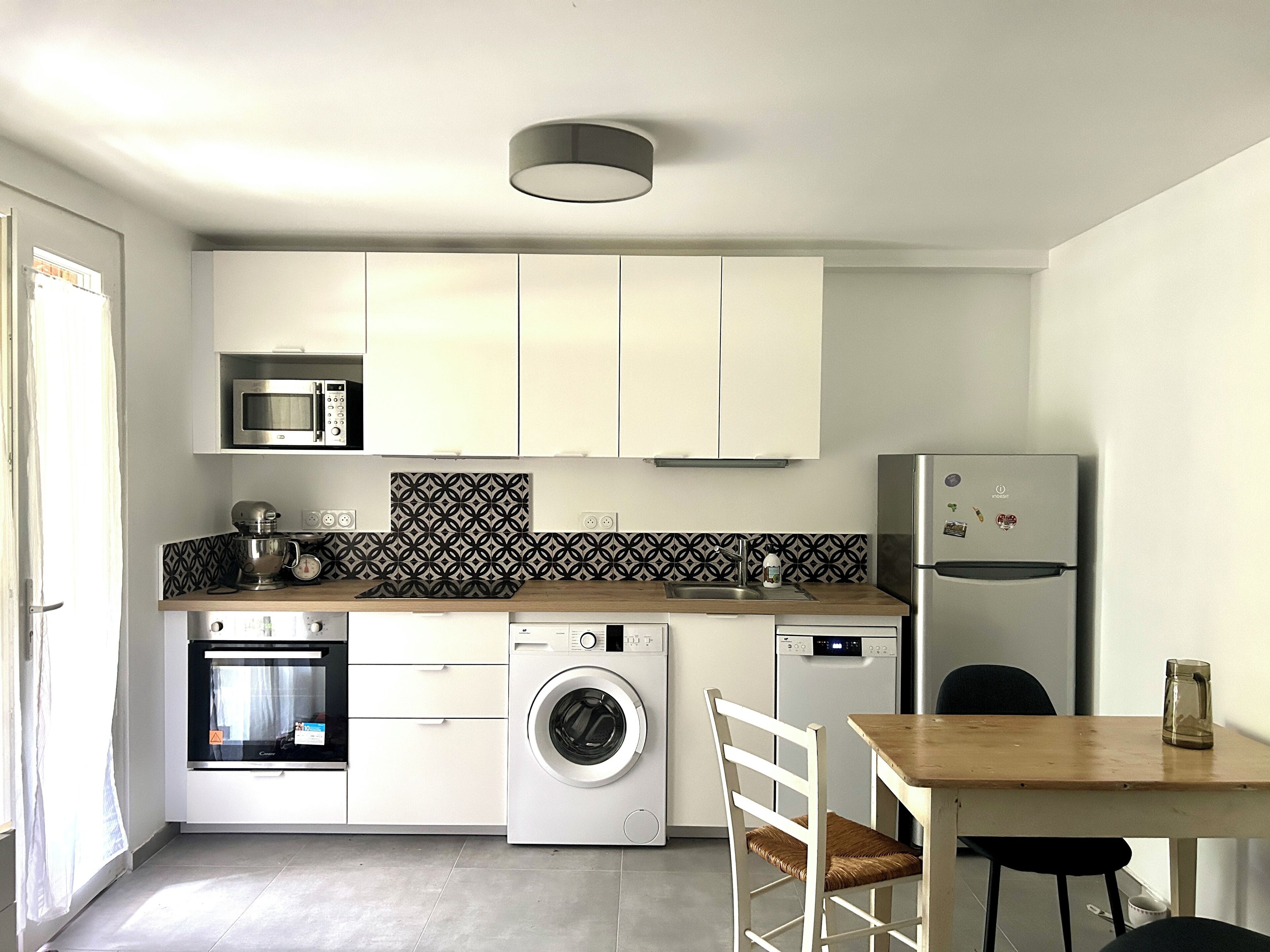 Microwave, oven, stovetop, dishwasher