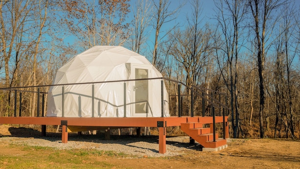 Exterior - Naut on Call Geodome at The Edge—Unique Riverfront Glamping in Salt Lick, KY (Salt Lick)