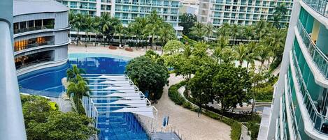 Apartment, 2 Schlafzimmer, barrierefrei, Balkon | Pool | Außenpool