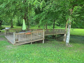 Property grounds - Peaceful lakeside cedar cabin in charming Hot Springs (Hot Springs)